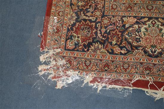A large Persian carpet, 366 x 277cm (a.f.)